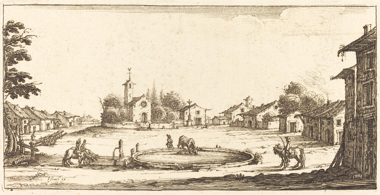 Landschap door After Jacques Callot