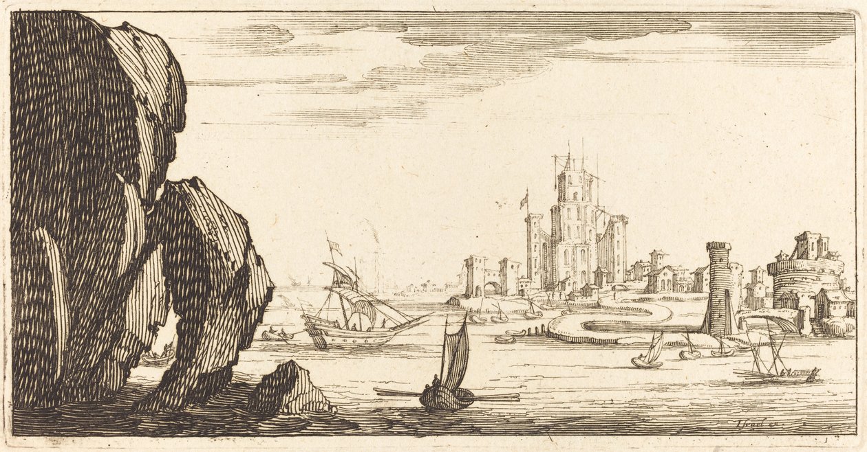 Landschap door After Jacques Callot