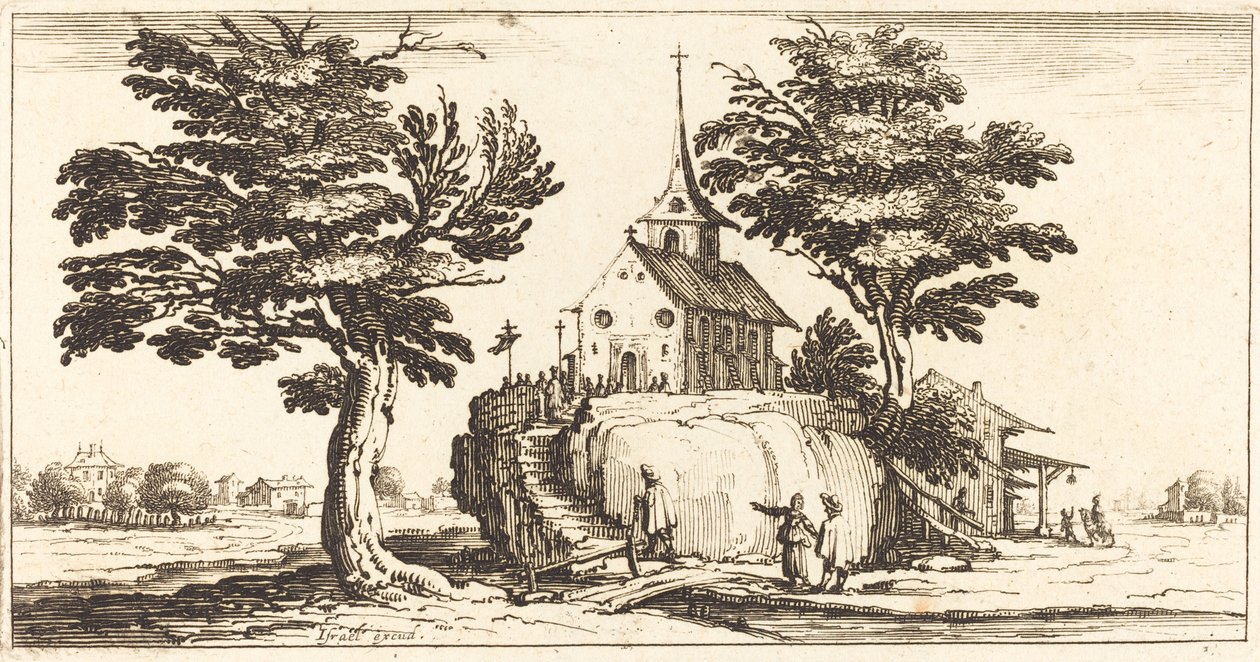 Landschap door After Jacques Callot