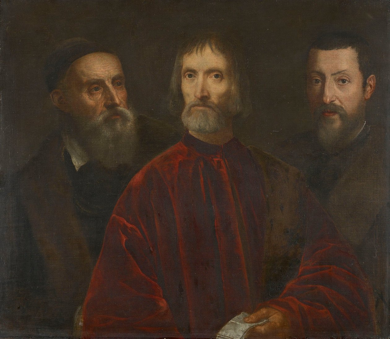 Titiaan en zijn vrienden door after Titian