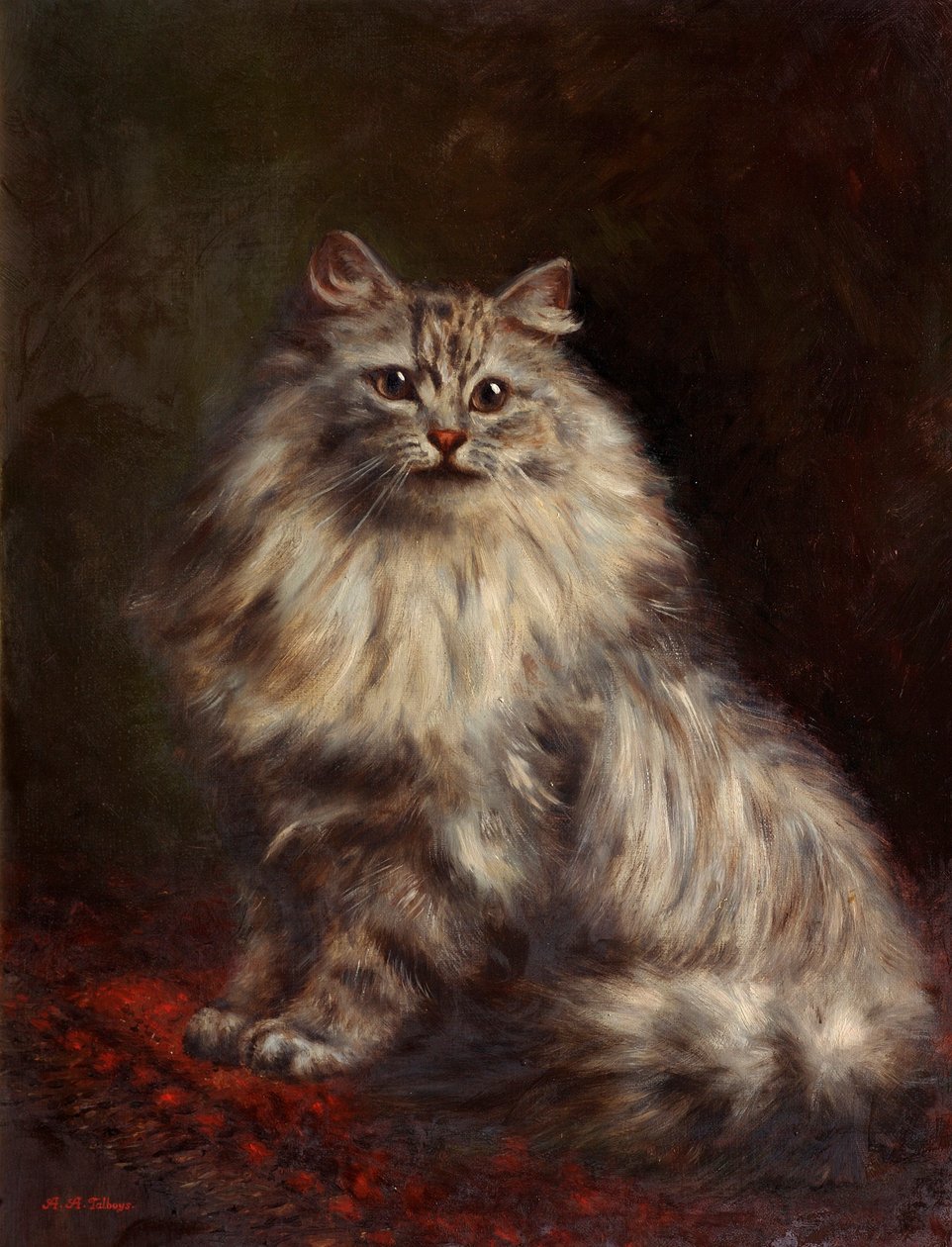 Perzische kat, ca. 1908-20 door Agnes Augusta Talboys