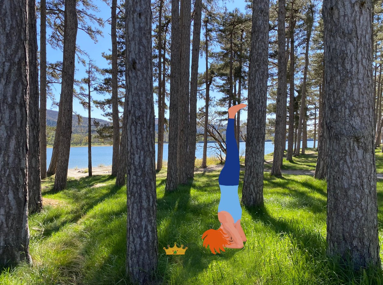 Sirsasana door Agnes Girardon