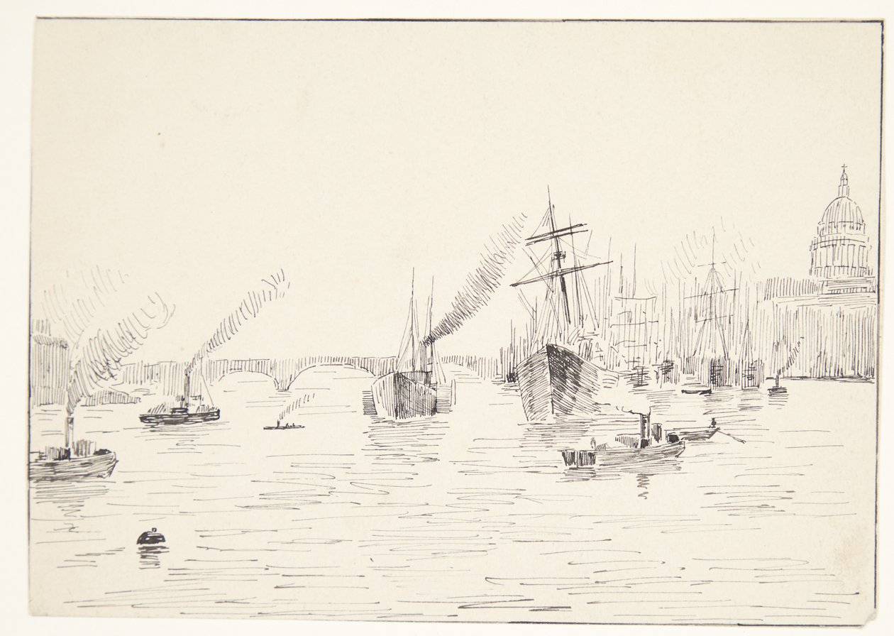 Uitzicht over de Seine (?) door Agnes Lunn