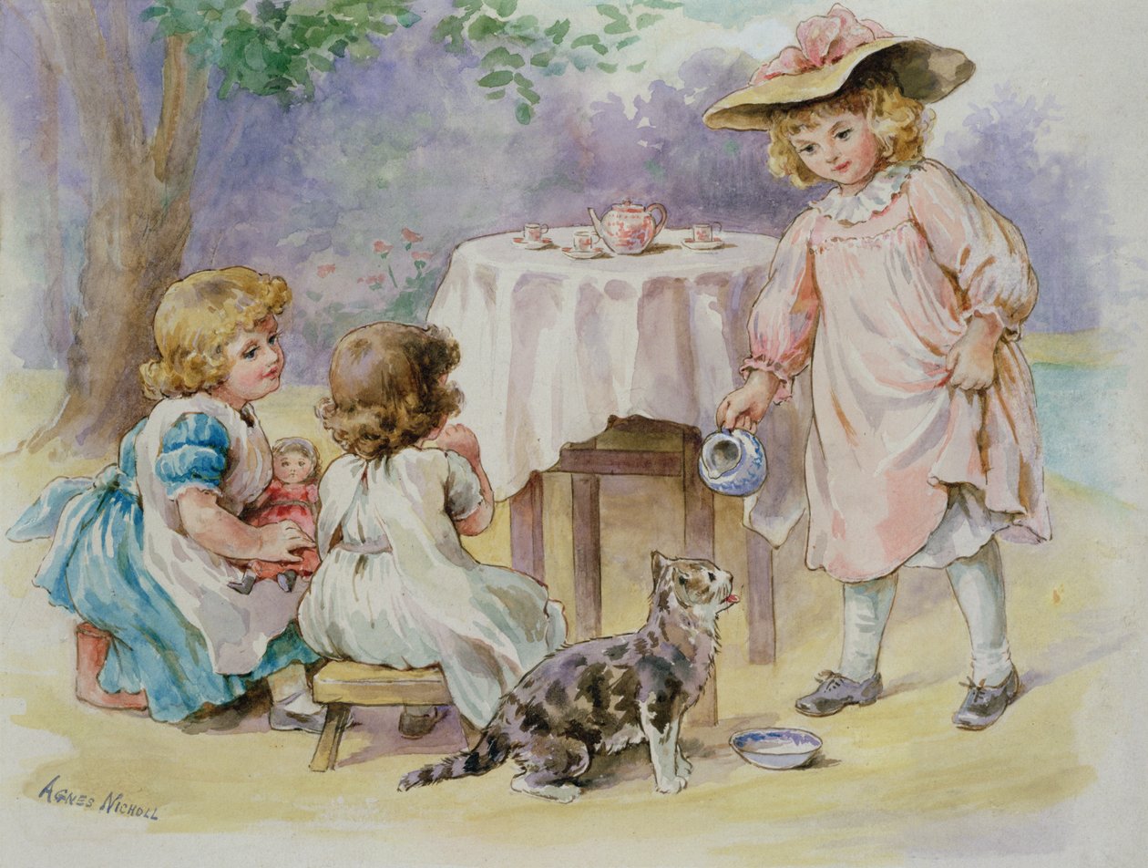 Het theekransje, 1876 door Agnes Nicholl