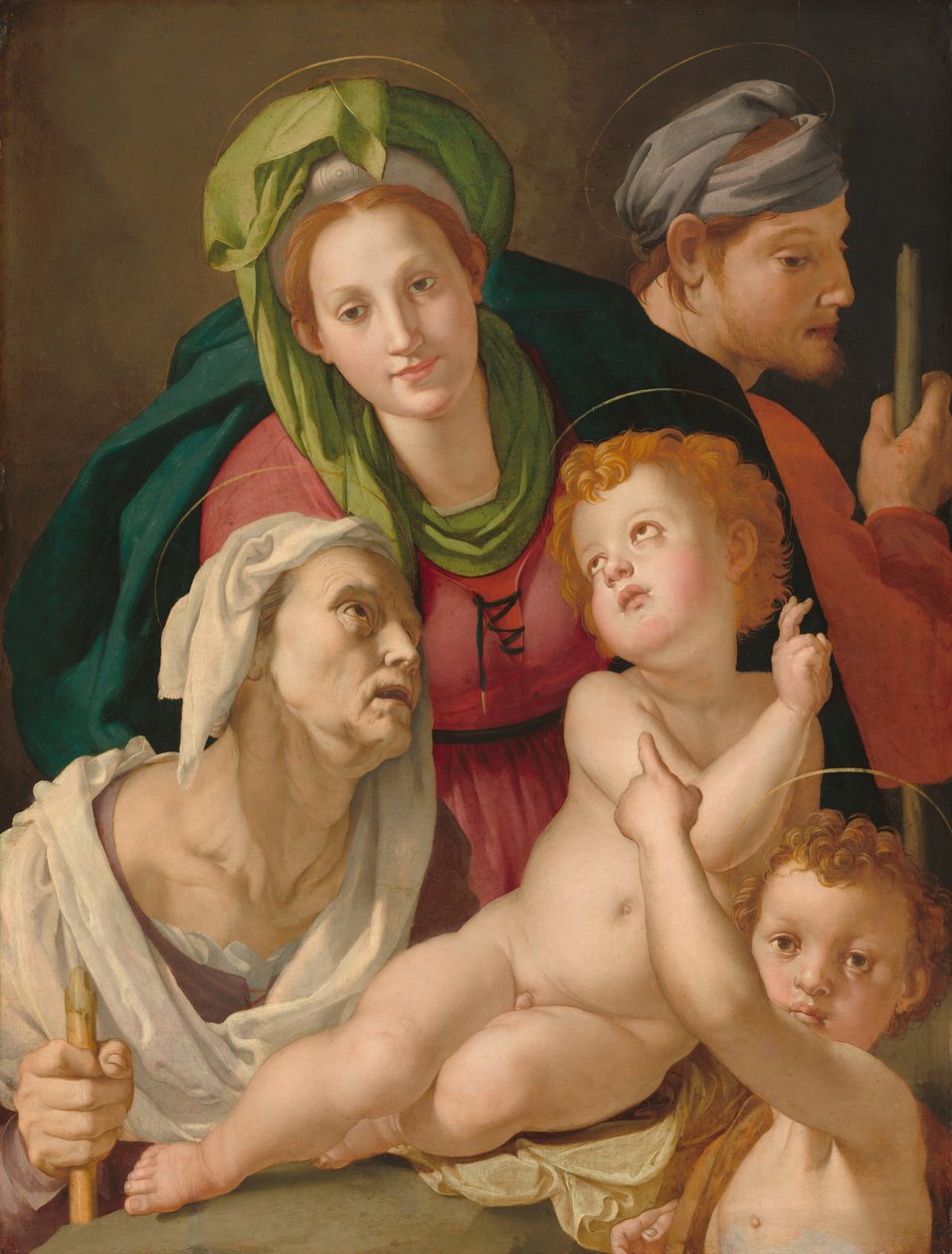 De Heilige Familie door Agnolo Bronzino