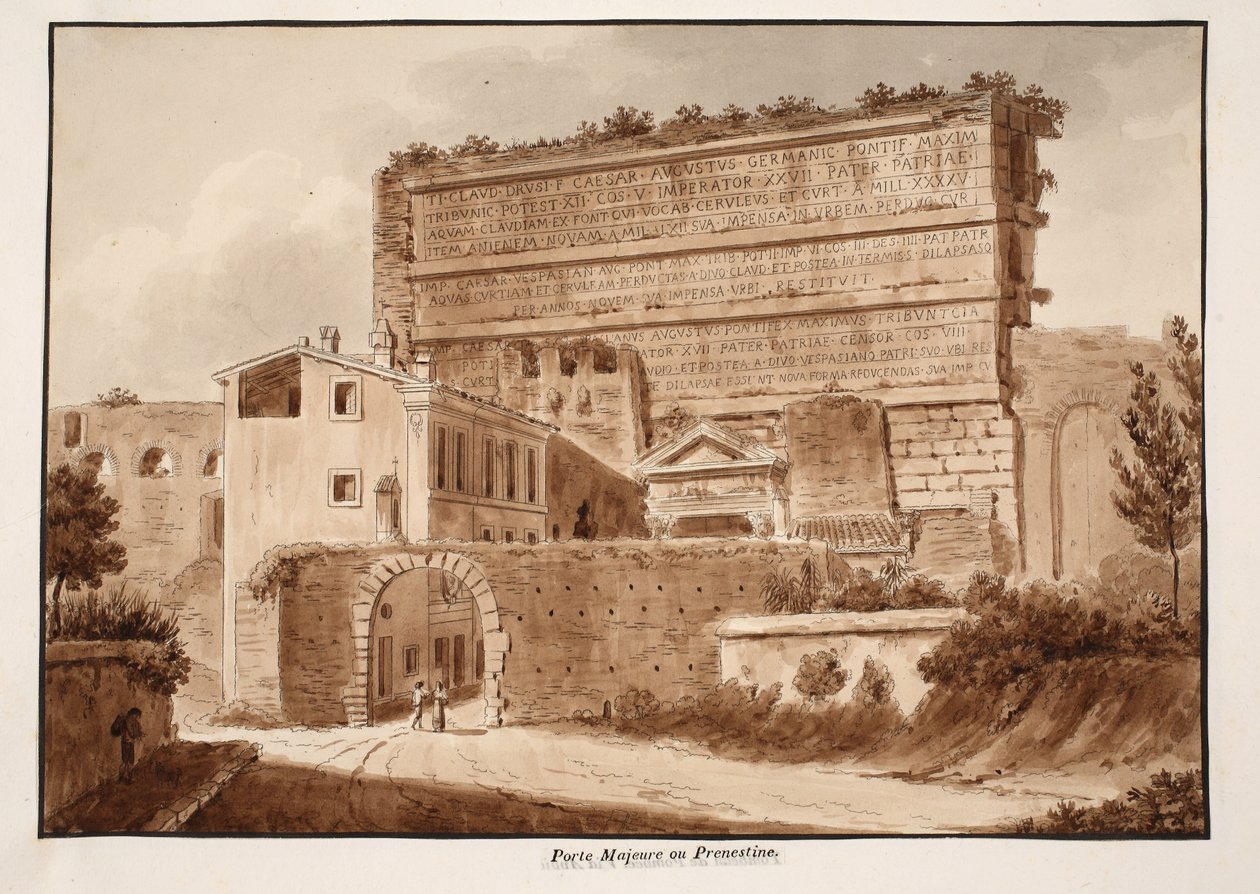 Porta Maggiore of Prenestina door Agostino Tofanelli