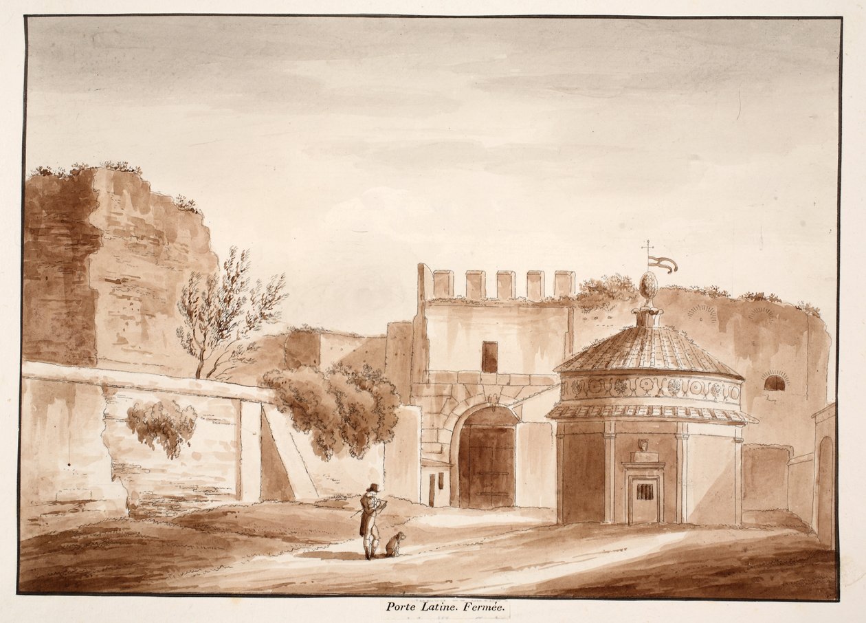 De Porta Latina, gesloten, 1833 door Agostino Tofanelli