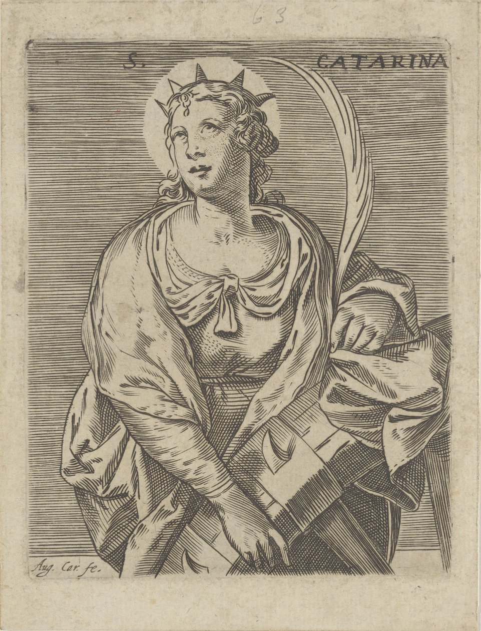 Catharina van Alexandrië door Agostino Carracci