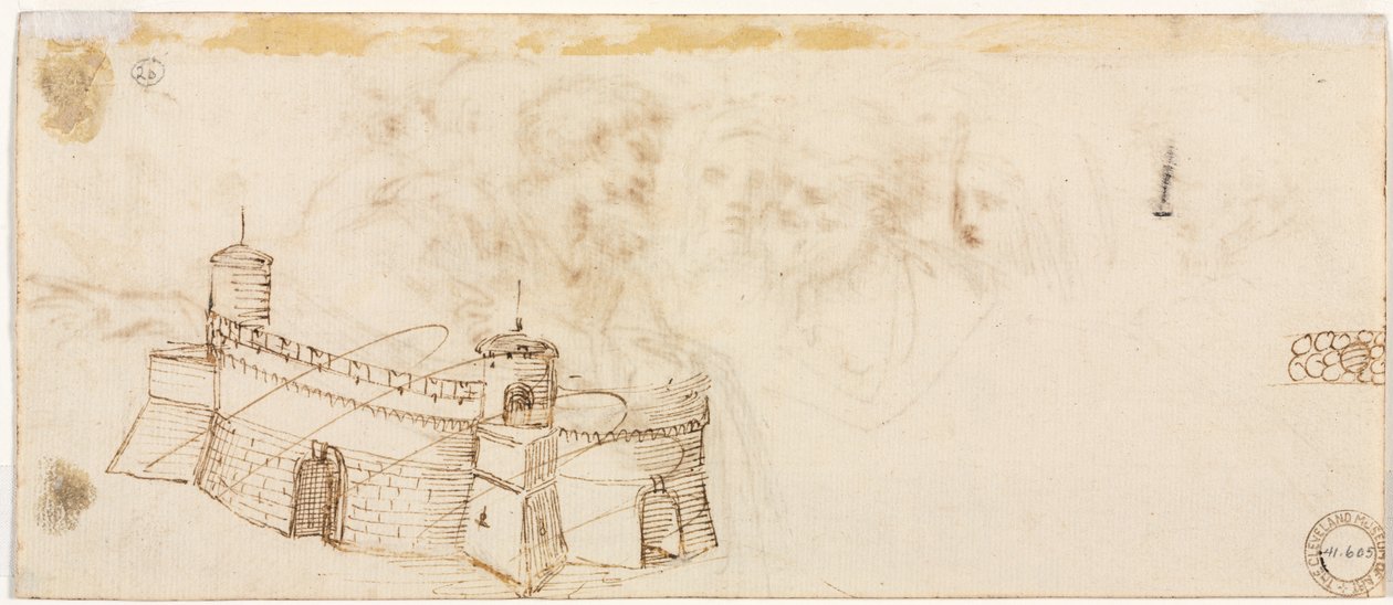 Getande vesting verso, 2e helft 1500s door Agostino Carracci