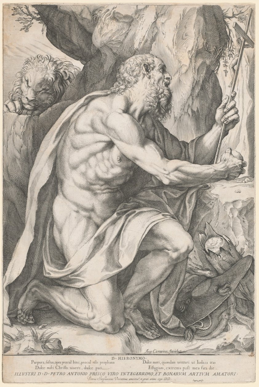 Sint Hiëronymus door Agostino Carracci