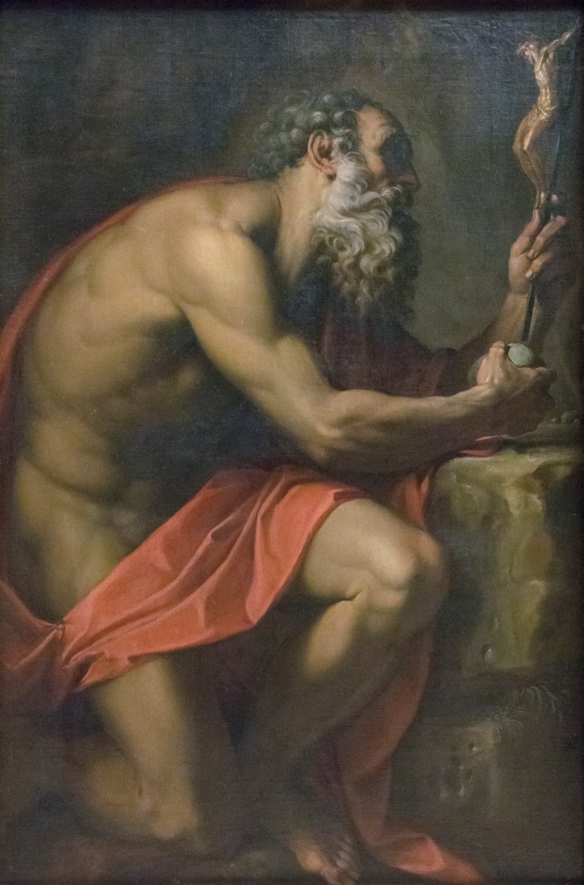 St. Hiëronymus door Agostino Carracci