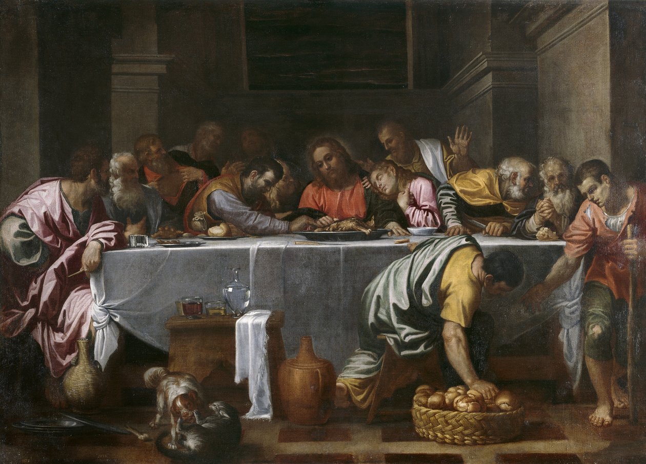 Het Laatste Avondmaal door Agostino Carracci