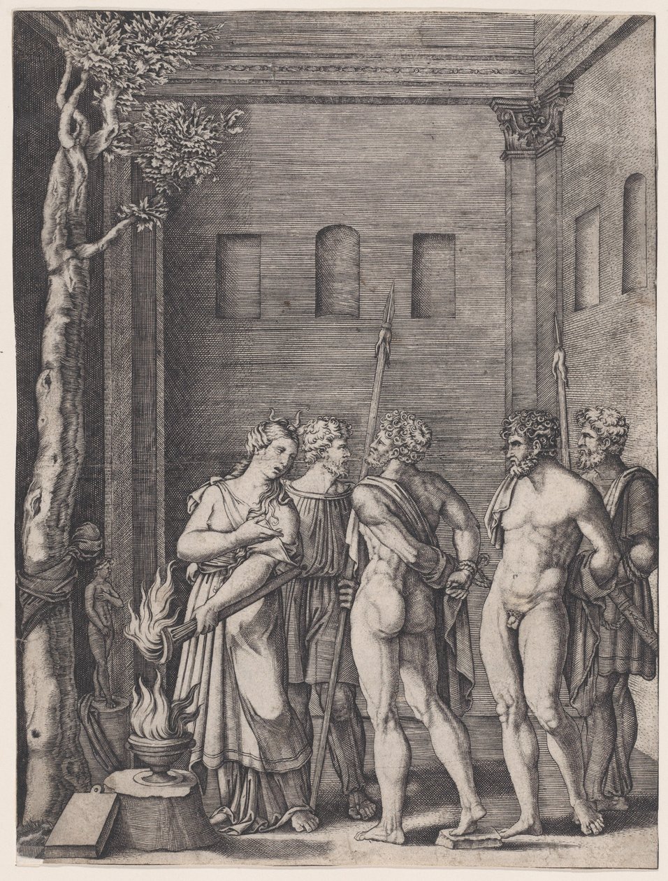 Iphigenia door Agostino Veneziano