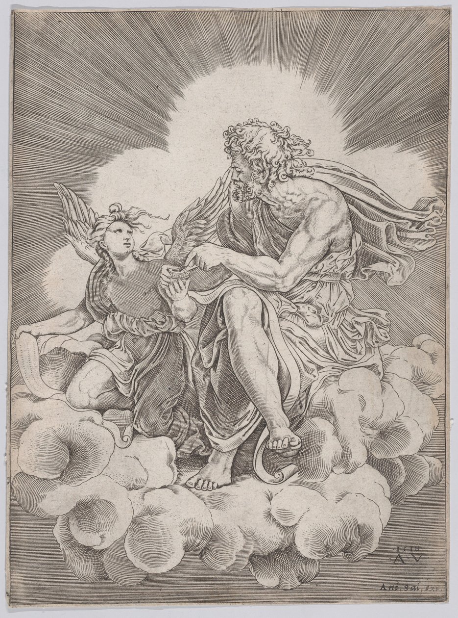 Sint Mattheüs door Agostino Veneziano
