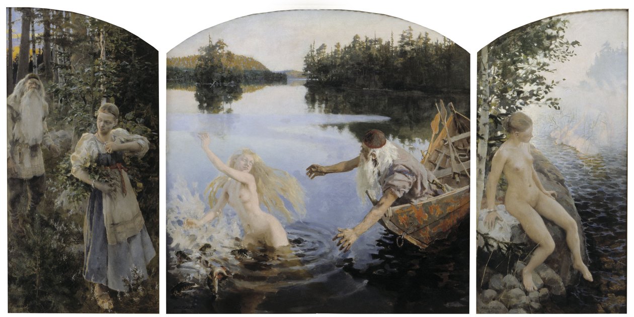 Aino-mythe, drieluik door Akseli Gallen Kallela