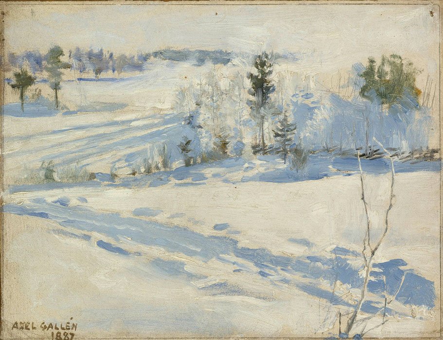 Winterlandschap door Akseli Gallen Kallela