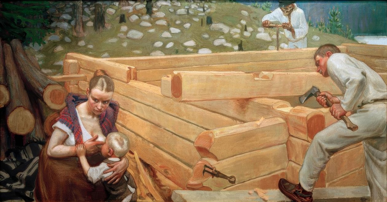 Bouwen door Akseli Valdemar Gallen Kallela
