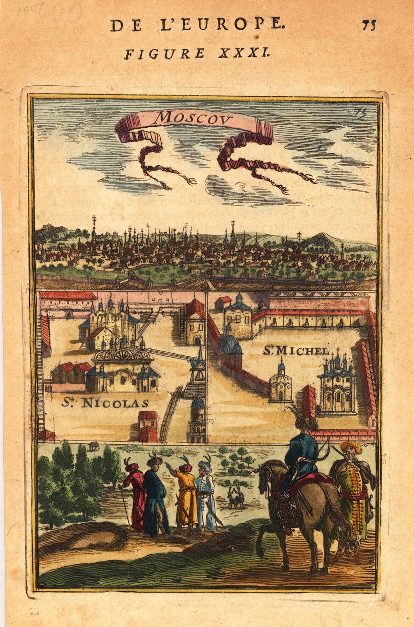 Moskou, 1683 door Alain Manesson Mallet