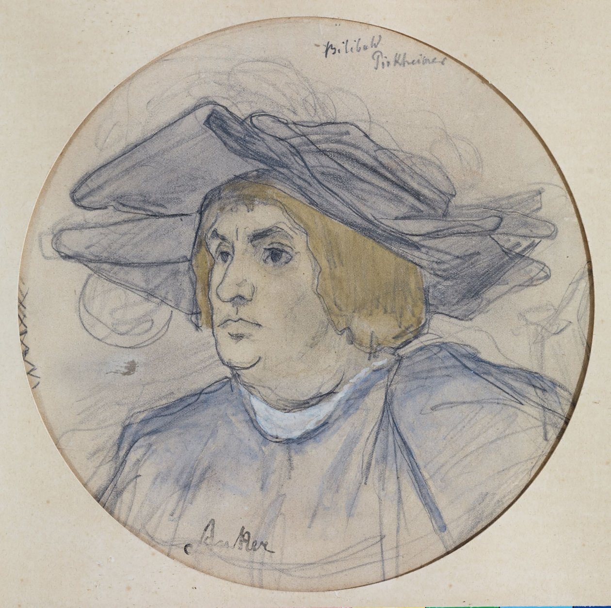 Portret van Willibald Pirckheimer door Albert Anker