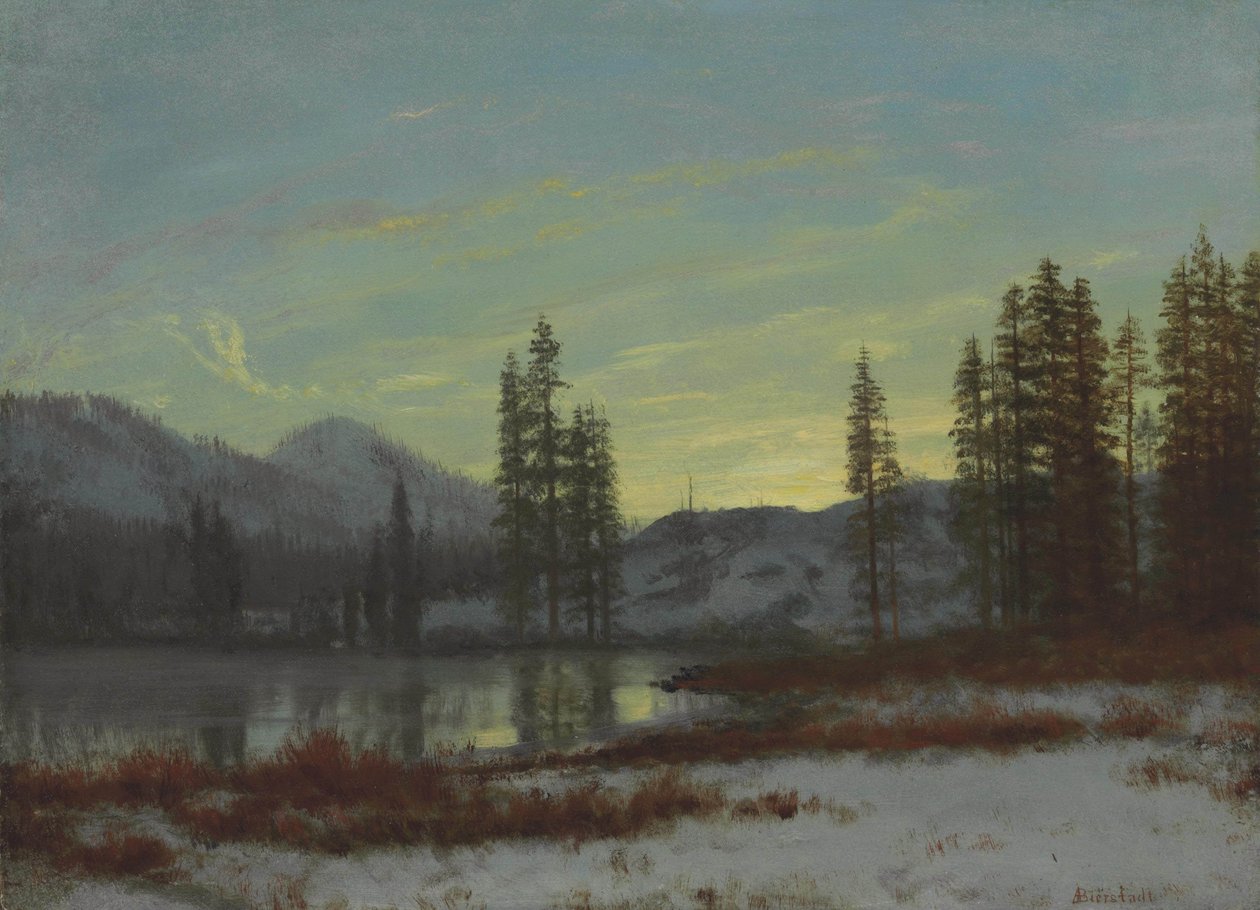 Sneeuw in de Rockies door Albert Bierstadt