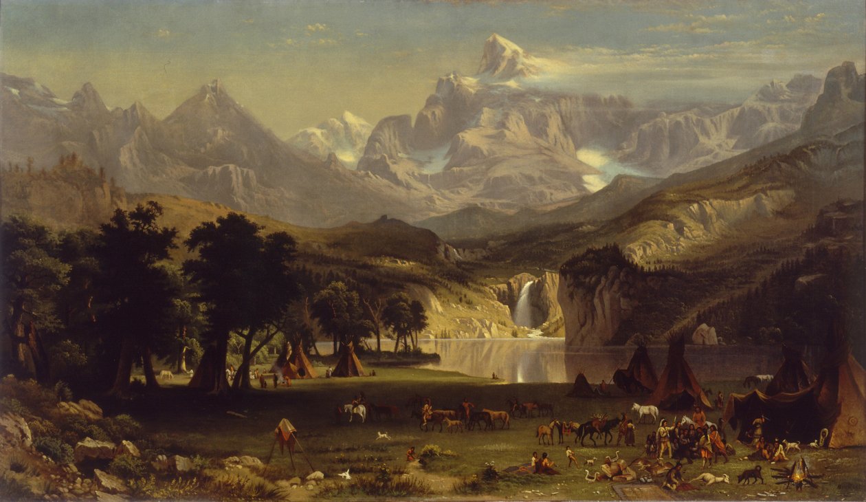 De Rocky Mountains, Landers Peak door Albert Bierstadt