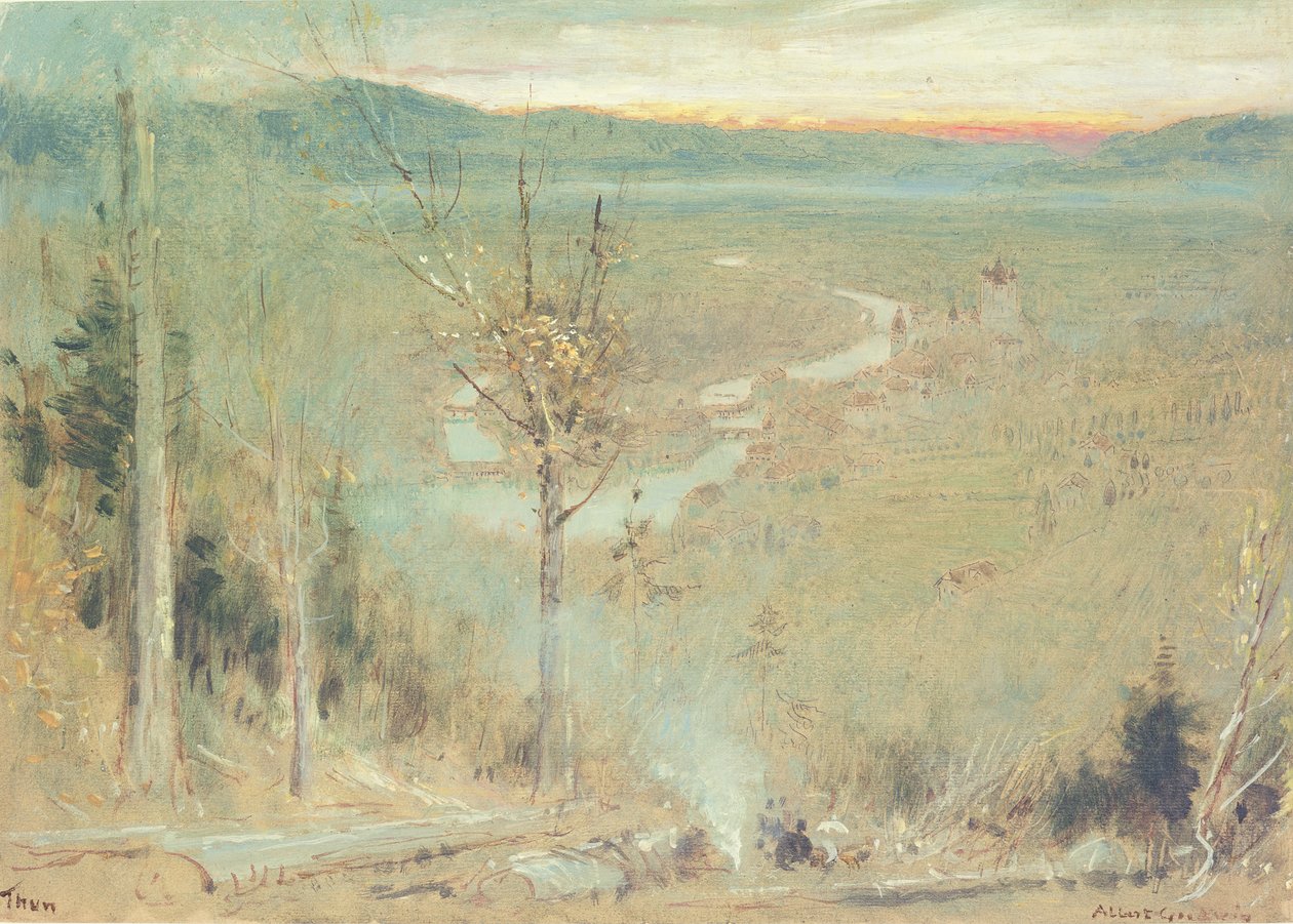 Thun, Zwitserland door Albert Goodwin