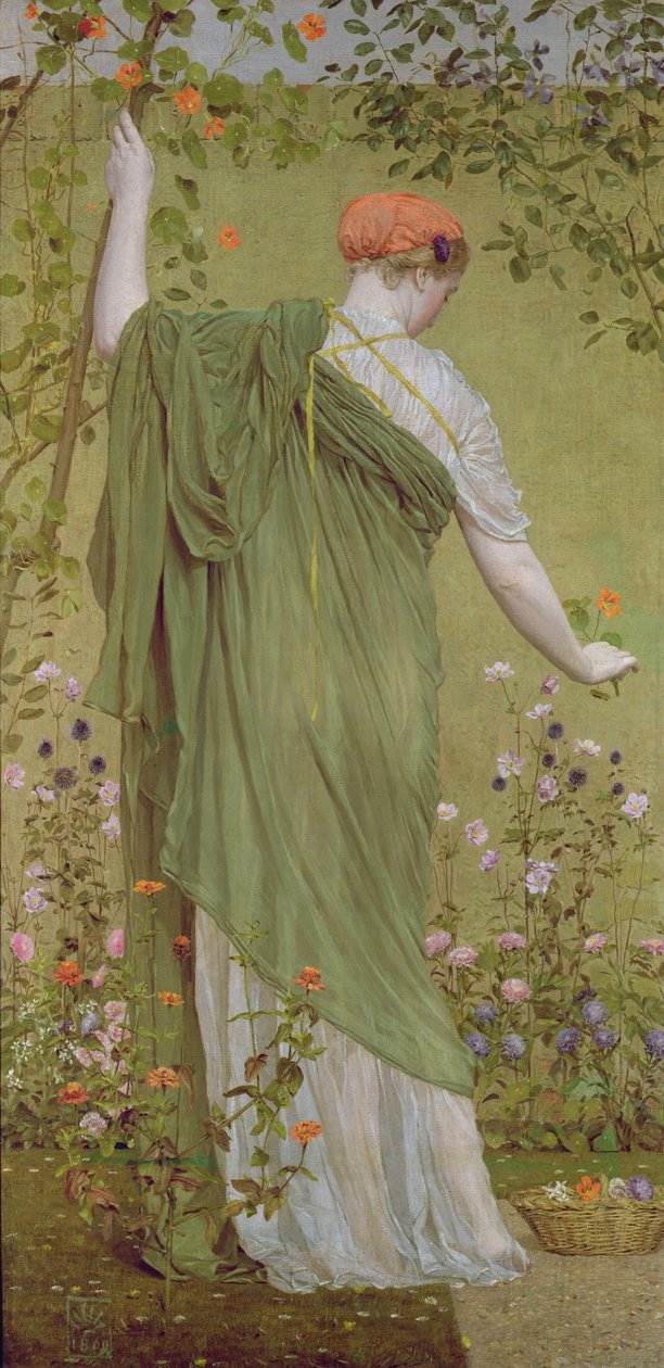 Een Tuin, 1869 door Albert Joseph Moore
