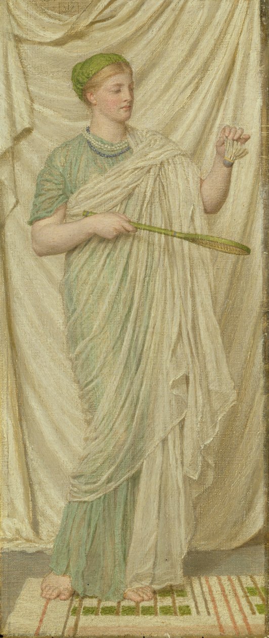 Shuttlecock en Battledore, 1872 door Albert Joseph Moore