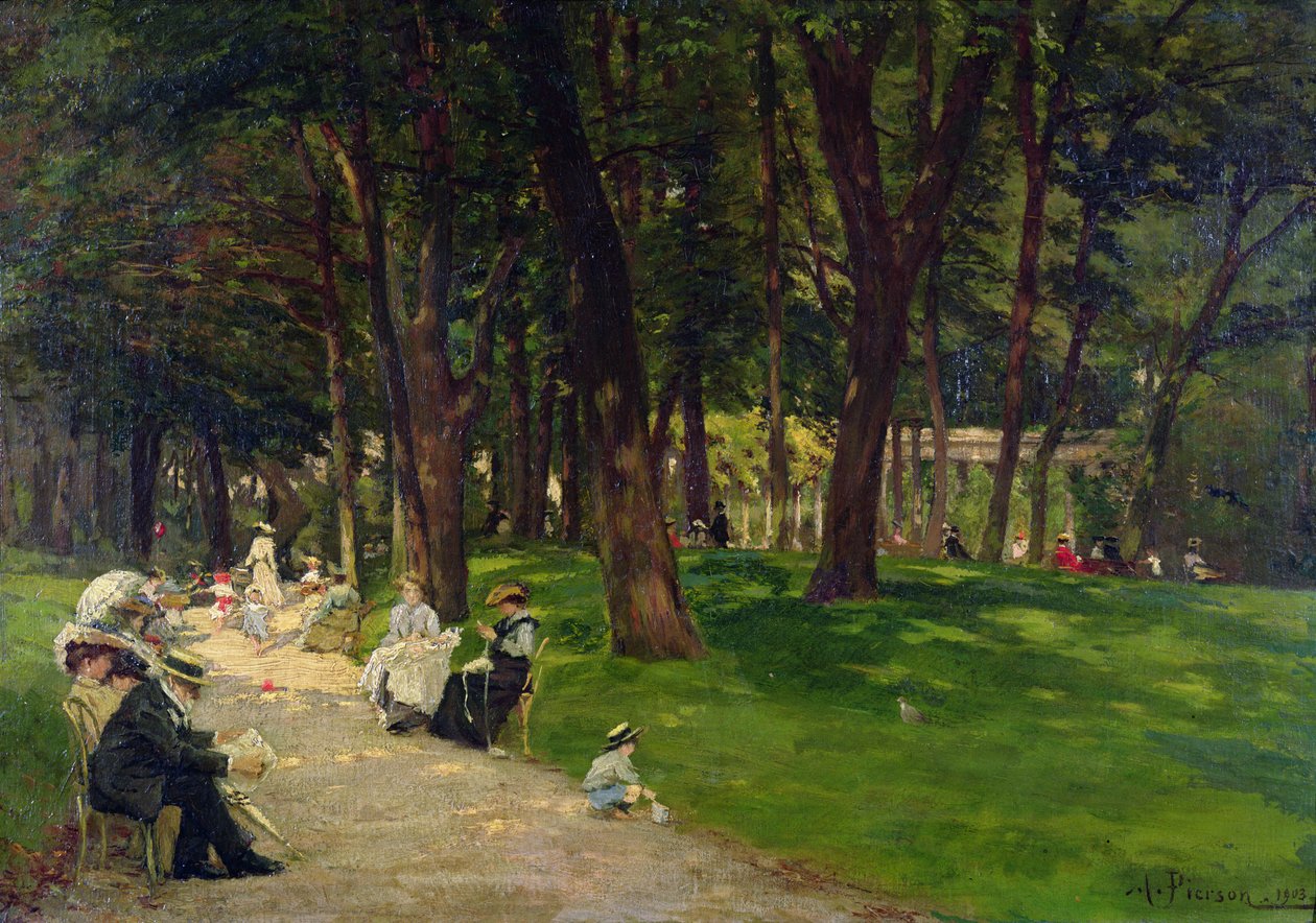 In het park, 1903 door Albert Leopold Pierson