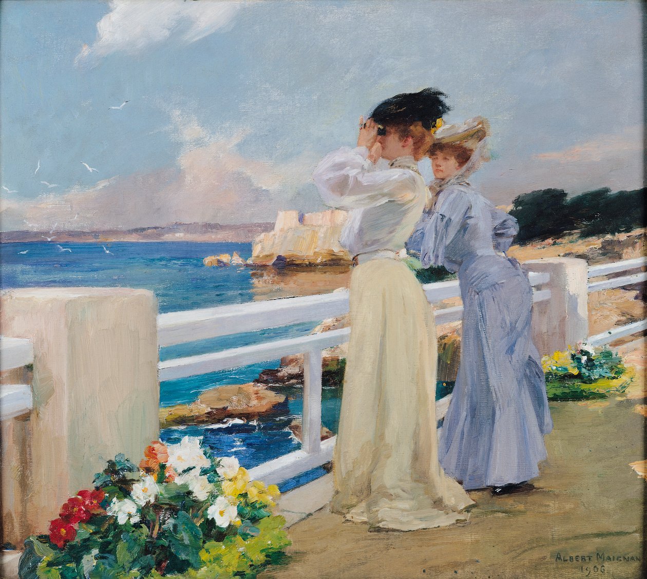 De meeuwen, 1906 door Albert Pierre Rene Maignan