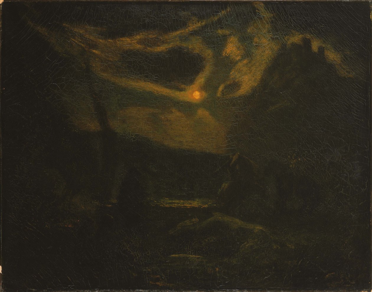Macbeth en de Heksen door Albert Pinkham Ryder