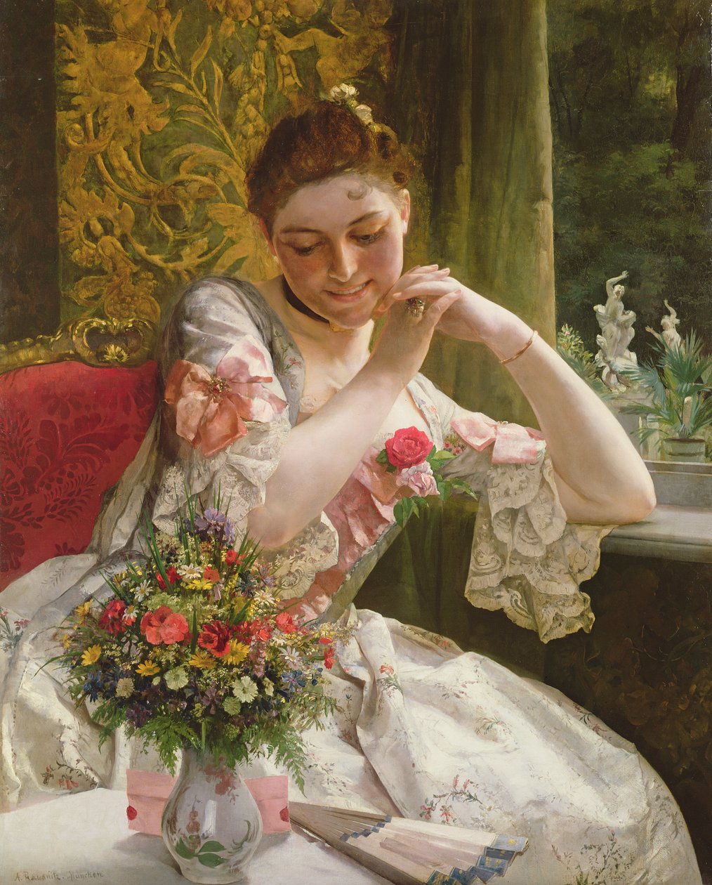 Het boeket (ca. 1880) door Albert Raudnitz