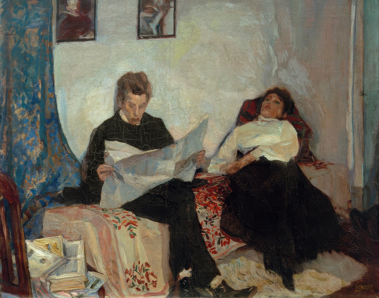 Th. Heuss in het Atelier door Albert Weisgerber