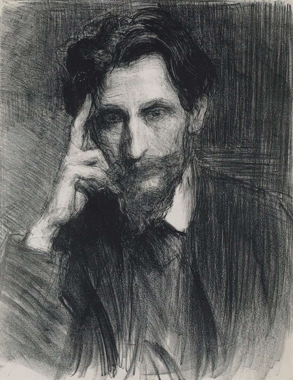 Portret van een man door Albert de Belleroche