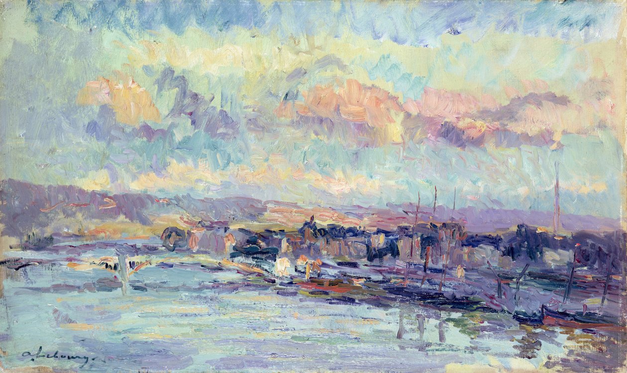 Uitzicht op Parijs door Albert Charles Lebourg