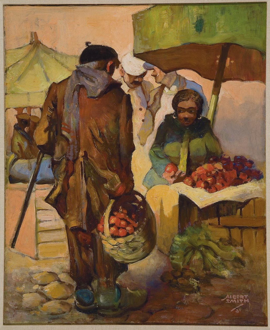 Markt, Nice, Frankrijk door Albert A. Smith