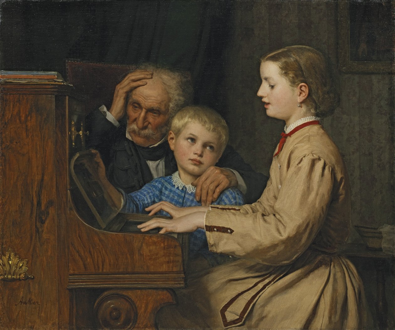 Lied van het vaderland, 1874 door Albert Anker