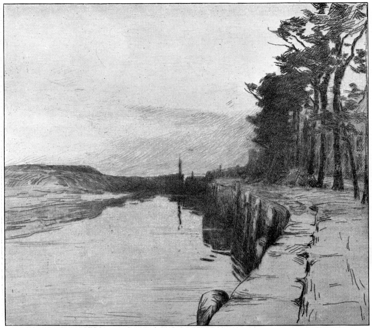 Le Vieux Port, Veere, 1898 door Albert Baertsoen