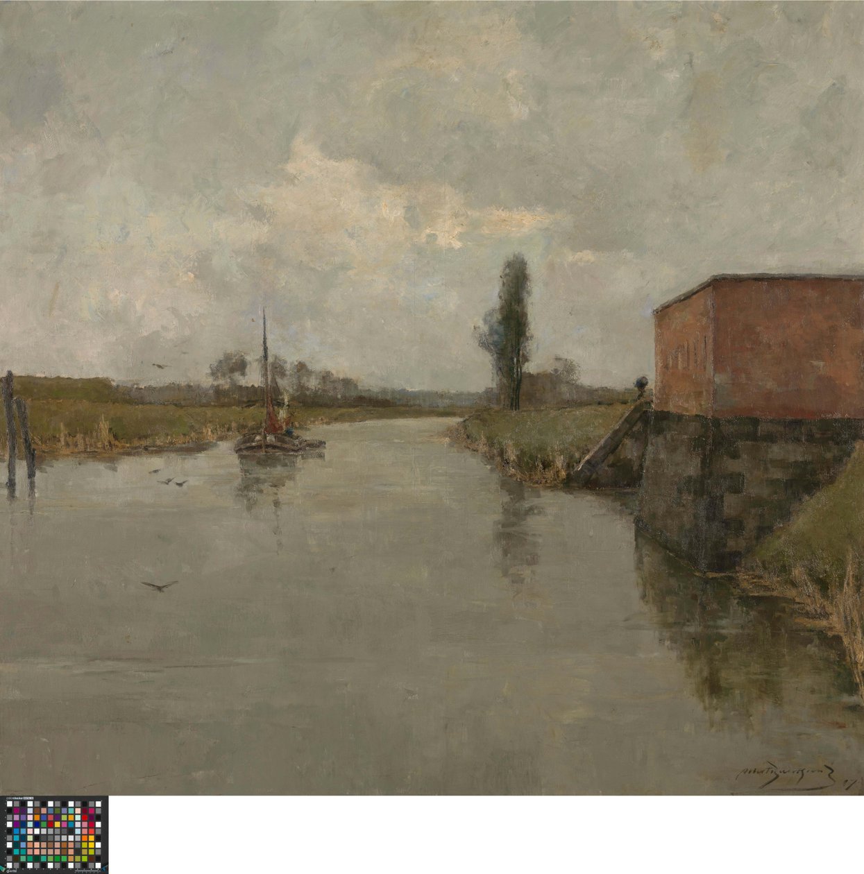 Uitzicht op de omgeving van Dendermonde door Albert Baertsoen