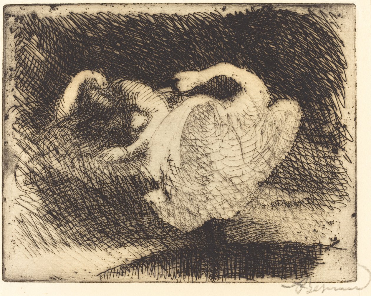 Leda aan het Slapen door Albert Besnard
