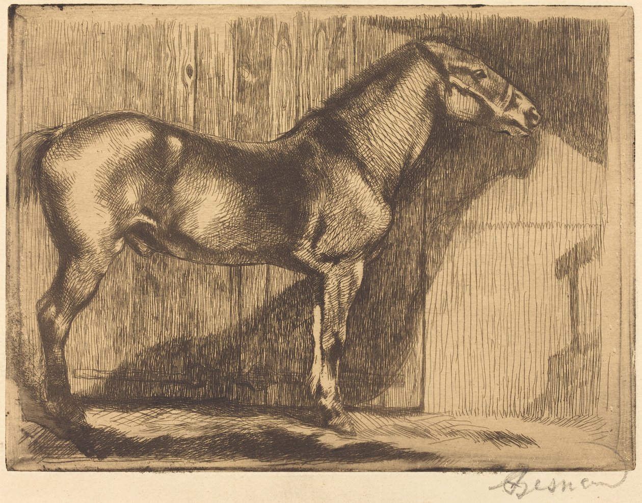 Pony (Le poney) door Albert Besnard