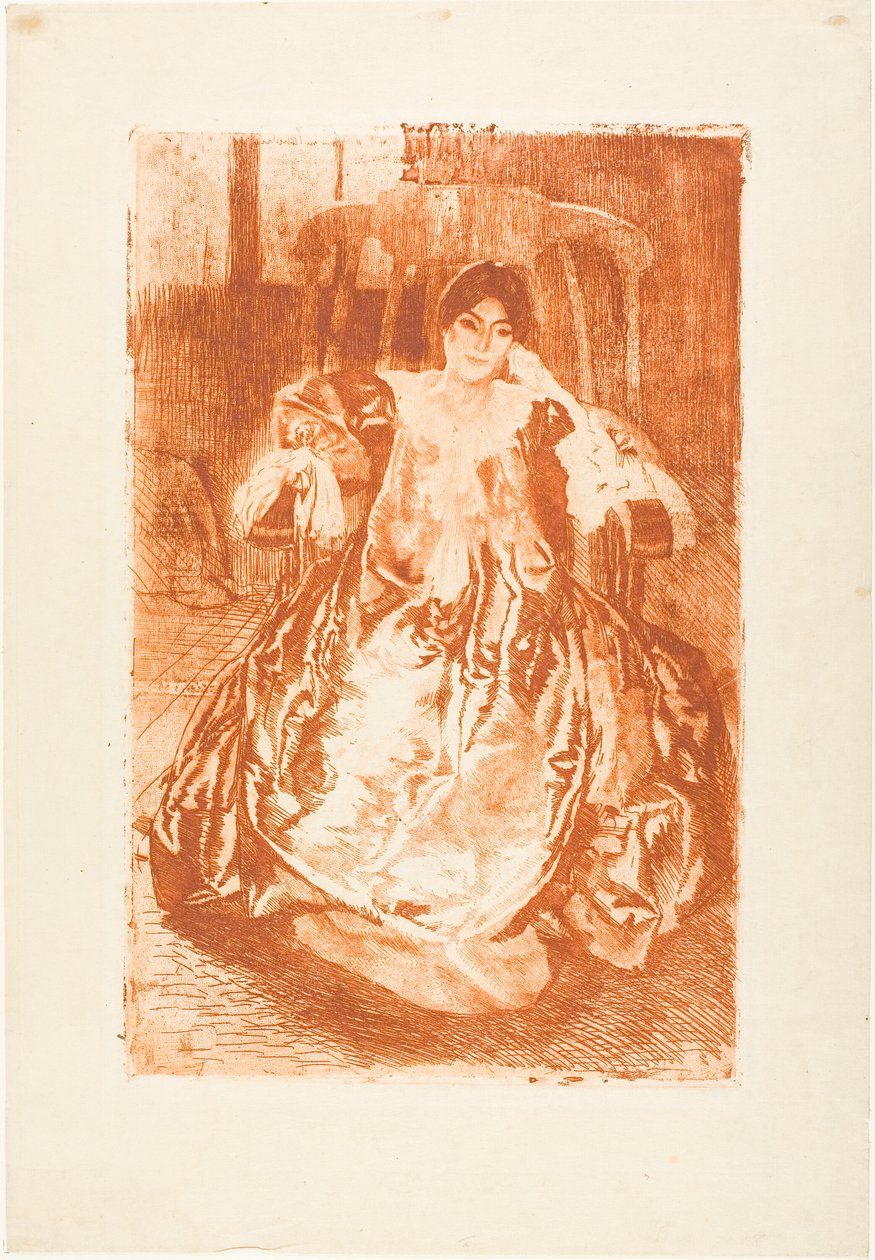 De zijden jurk door Albert Besnard
