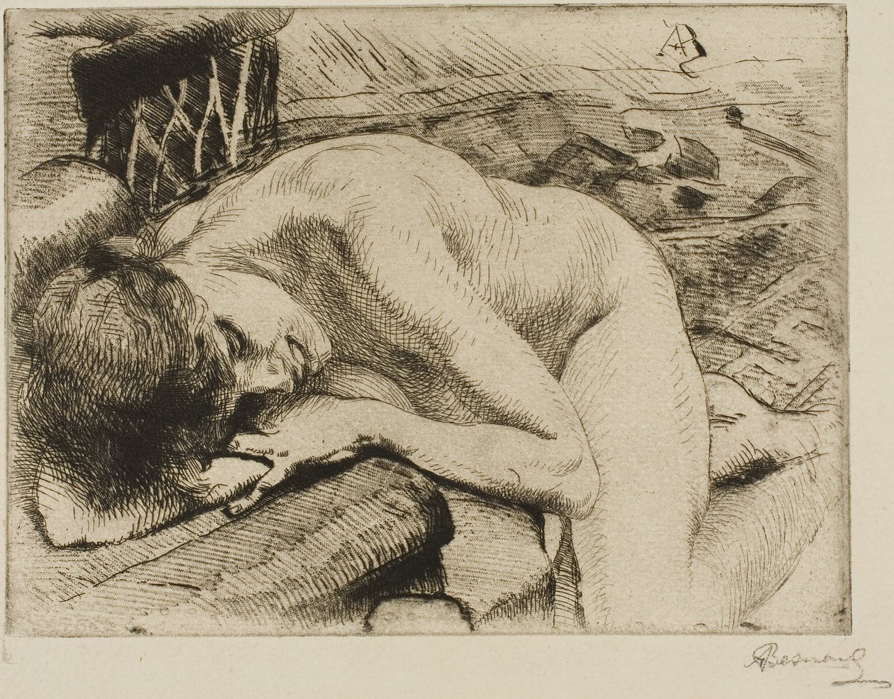 Het slapende model door Albert Besnard