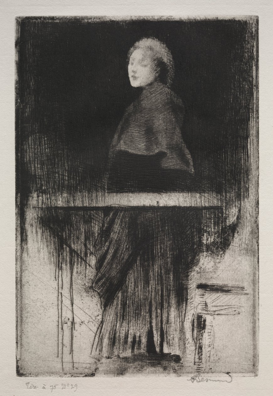 Vrouw met een Cape door Albert Besnard