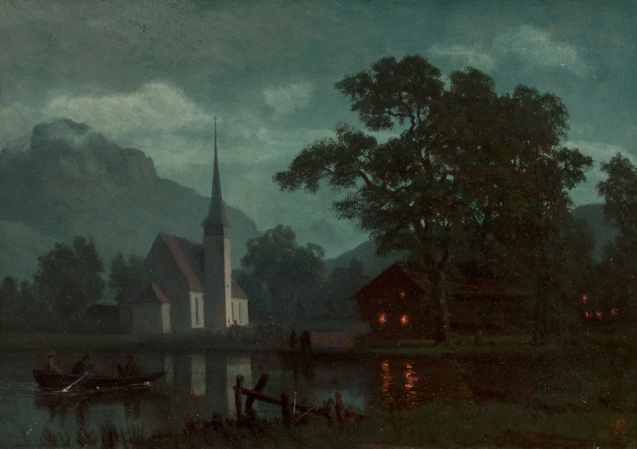 Vierwoudstedenmeer, Zwitserland door Albert Bierstadt