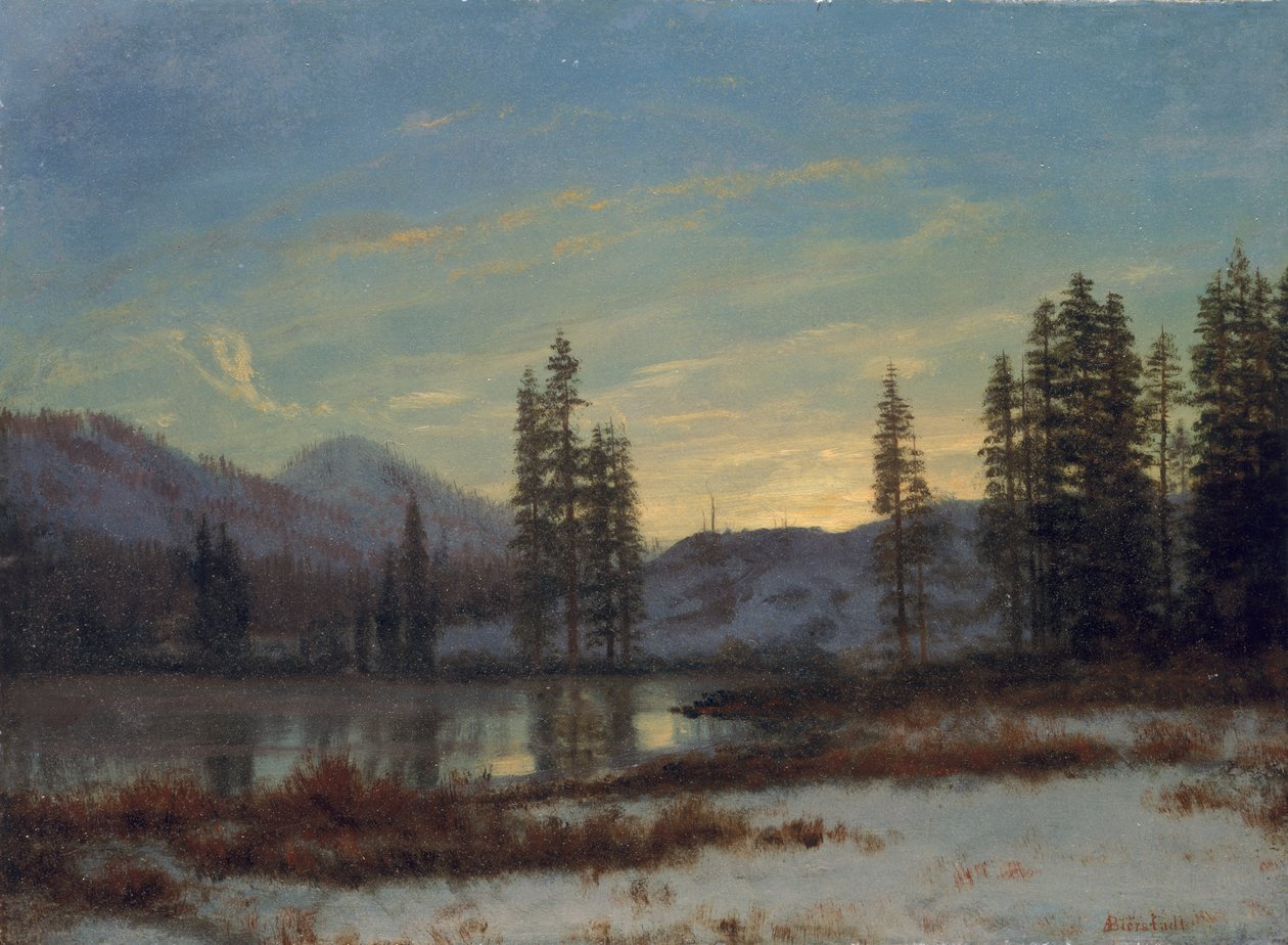 Sneeuw in de Rockies door Albert Bierstadt