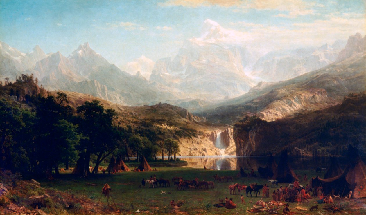 De Rocky Mountains, Landers Peak, 1863 door Albert Bierstadt