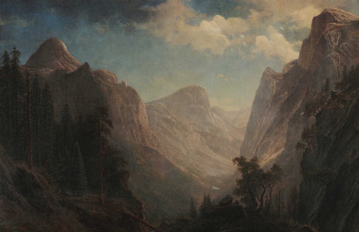 Uitzicht in de Yosemite Valley door Albert Bierstadt