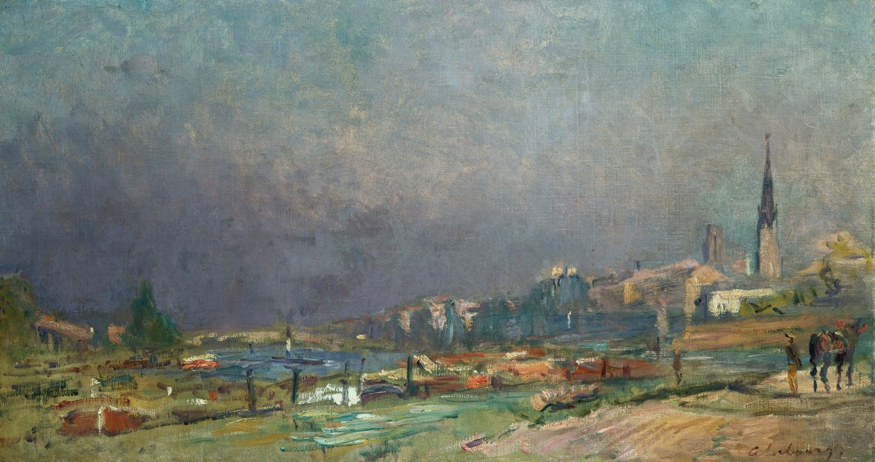 Aan de Oevers van de Rivier door Albert Charles Lebourg