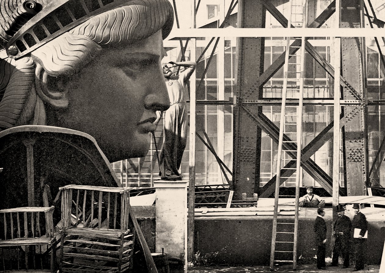 Samenstellen van het Vrijheidsbeeld, Parijs door Albert Fernique